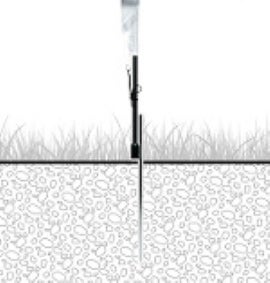 Outdoor Pole With Ground Stake And Free Carrying Case